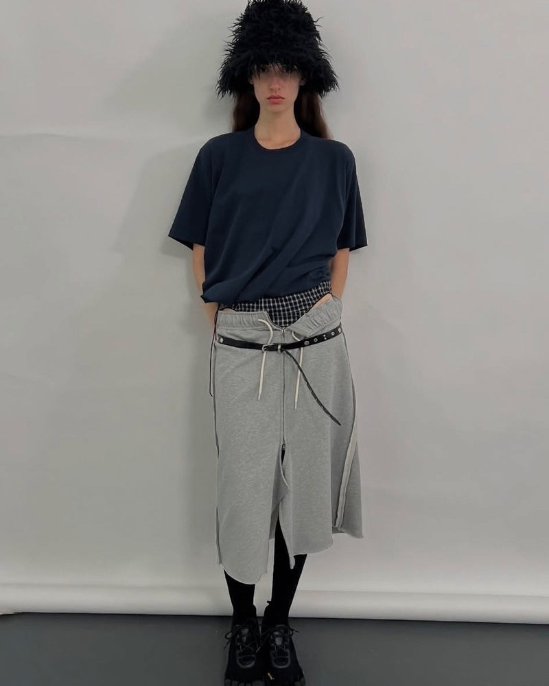 【LCDC】RAW CUT DETAIL JERSEY SKIRT / 【エルシーディーシー・ティーエム】ローカットディティールスウェットスカート