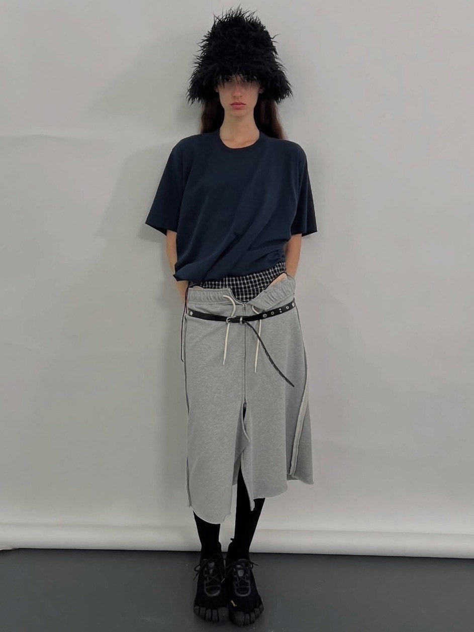 【LCDC】RAW CUT DETAIL JERSEY SKIRT / 【エルシーディーシー・ティーエム】ローカットディティールスウェットスカート