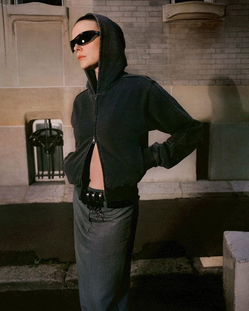 【LCDC】SNOW WASHED ZIP-FRONT HOODIE / 【エルシーディーシー・ティーエム】スノーウォッシュジップフロントパーカー
