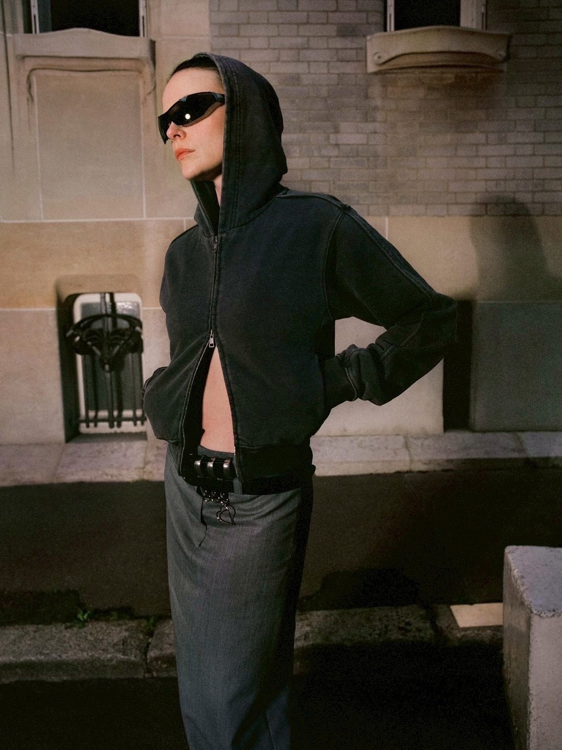 【LCDC】SNOW WASHED ZIP-FRONT HOODIE / 【エルシーディーシー・ティーエム】スノーウォッシュジップフロントパーカー