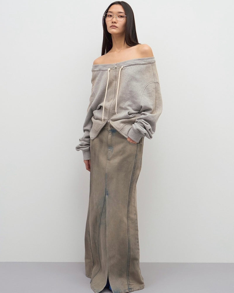【LCDC】DIRTY WASHED DENIM SKIRT / 【エルシーディーシー・ティーエム】ダーティウォッシュデニムスカート