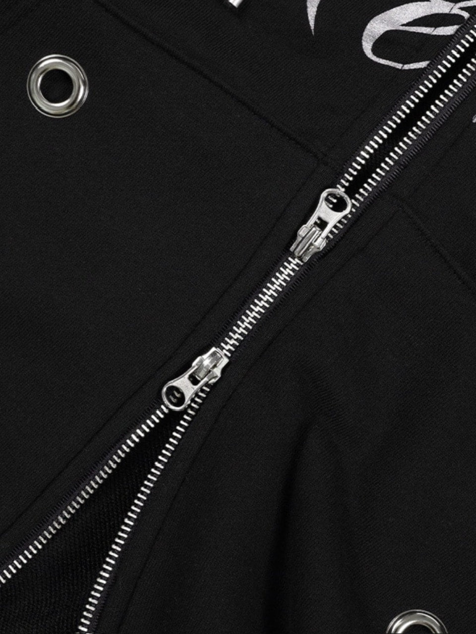 【FANCY CLUB】ATTENTION EYELET HOODED ZIP-UP / 【ファンシークラブ】アテンションアイレットジップアップパーカー