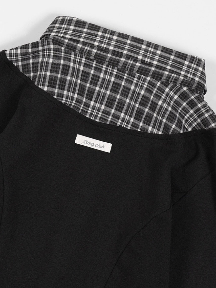 【FANCY CLUB】SHIRT LAYERED LONG SLEEVE / 【ファンシークラブ】シャツレイヤード長袖Ｔシャツ