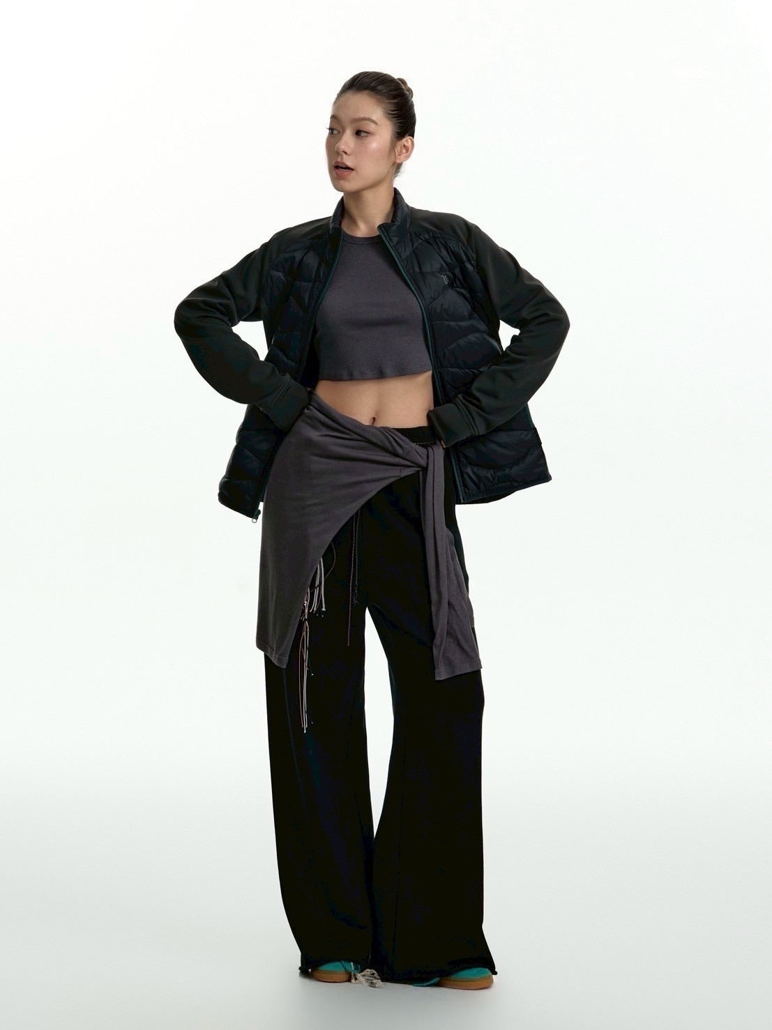 【TGNS】Drawstring Sweatpants With Raw Edges / 【ツーガンズ】ベルトストリングスウェットパンツ