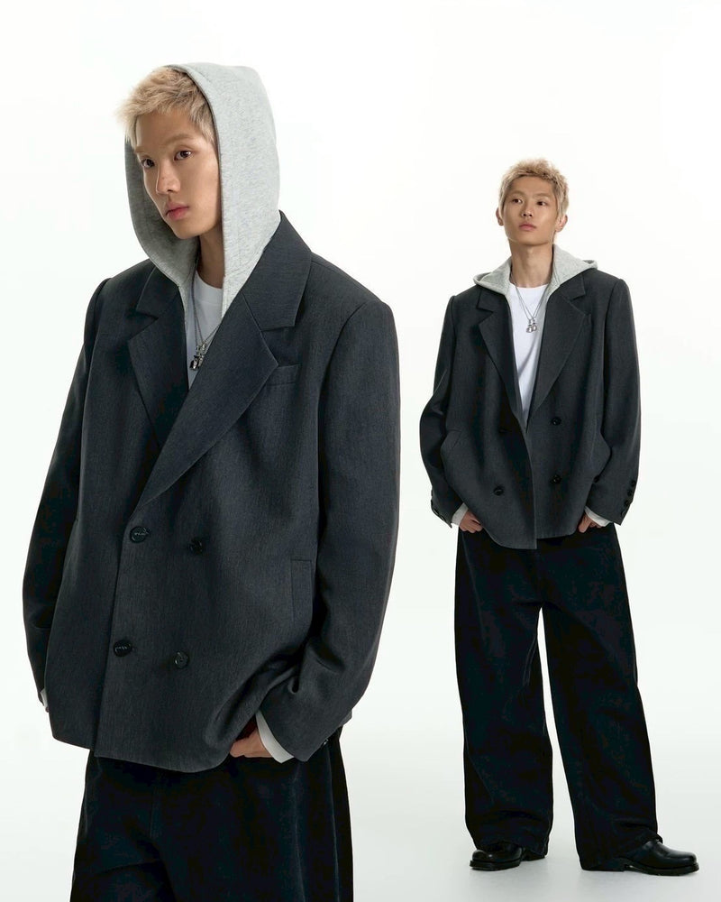 【TGNS】Detachable Hooded Suit / 【ツーガンズ】オーバーサイズフードセットテーラードジャケット