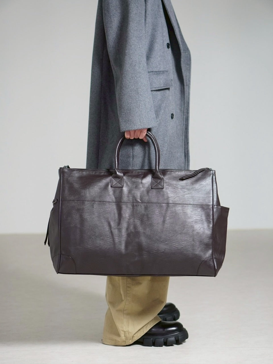 受注制【Chikashitsu +】travel big boston bag / 【チカシツプラス】トラベルビッグボストンバッグ (2color)