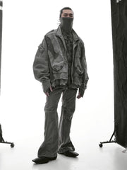 【d5ove】Structural utility jacket / 【ダヴ】ユーティリティウォッシュミリタリージャケット