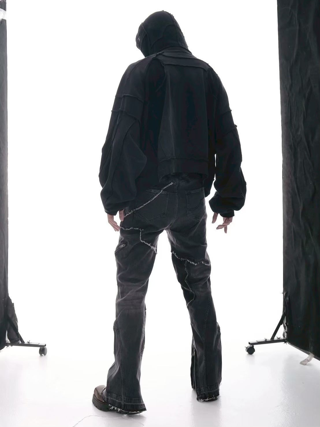 【d5ove】Structured Zippered Hoodie / 【ダヴ】ラインダブルジップパーカー