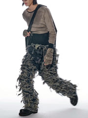 【d5ove】Erosion Fringed Jeans / 【ダヴ】フリンジデニムパンツ