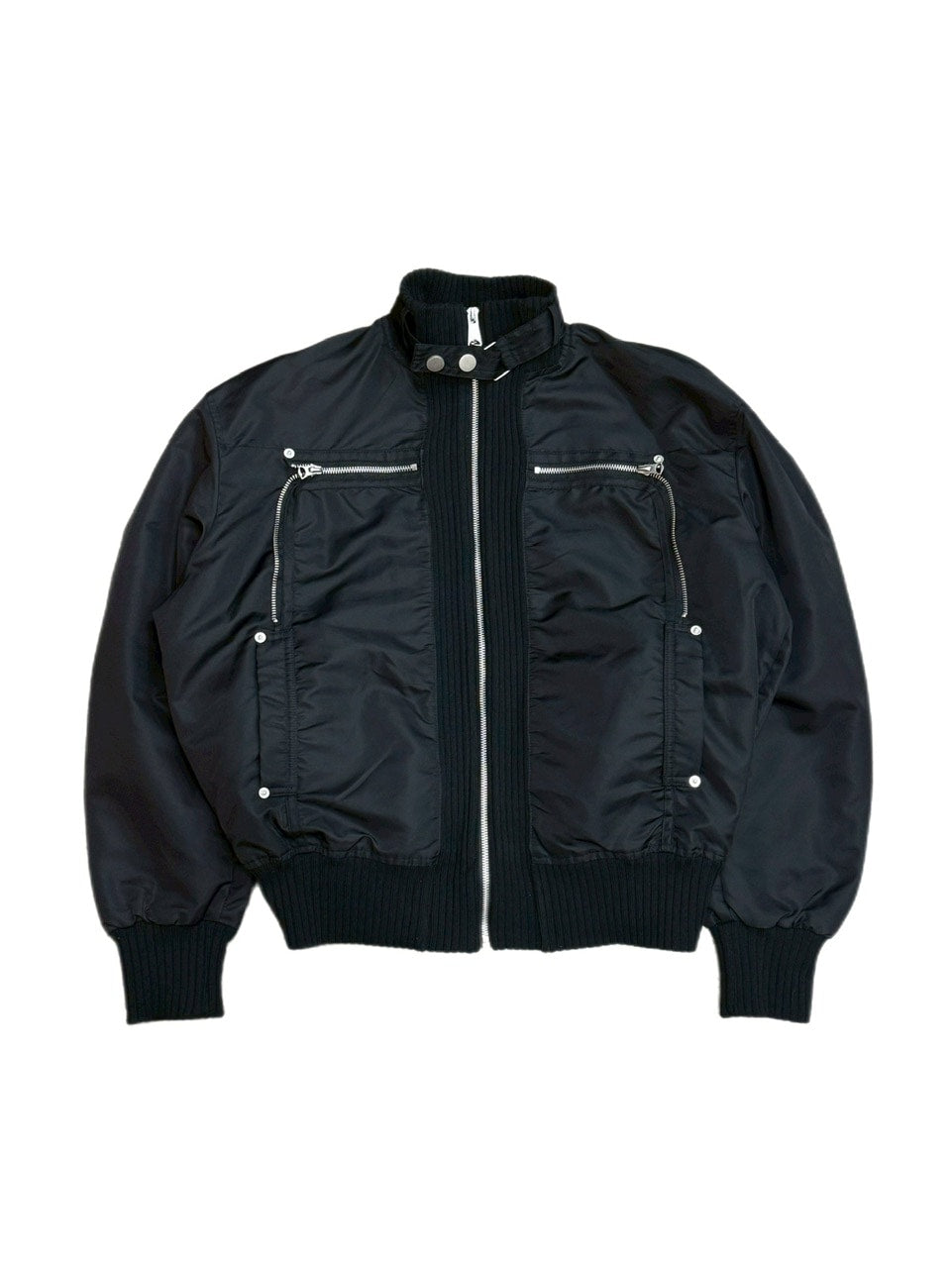 受注制【Chikashitsu +】zip up design bomber blouson