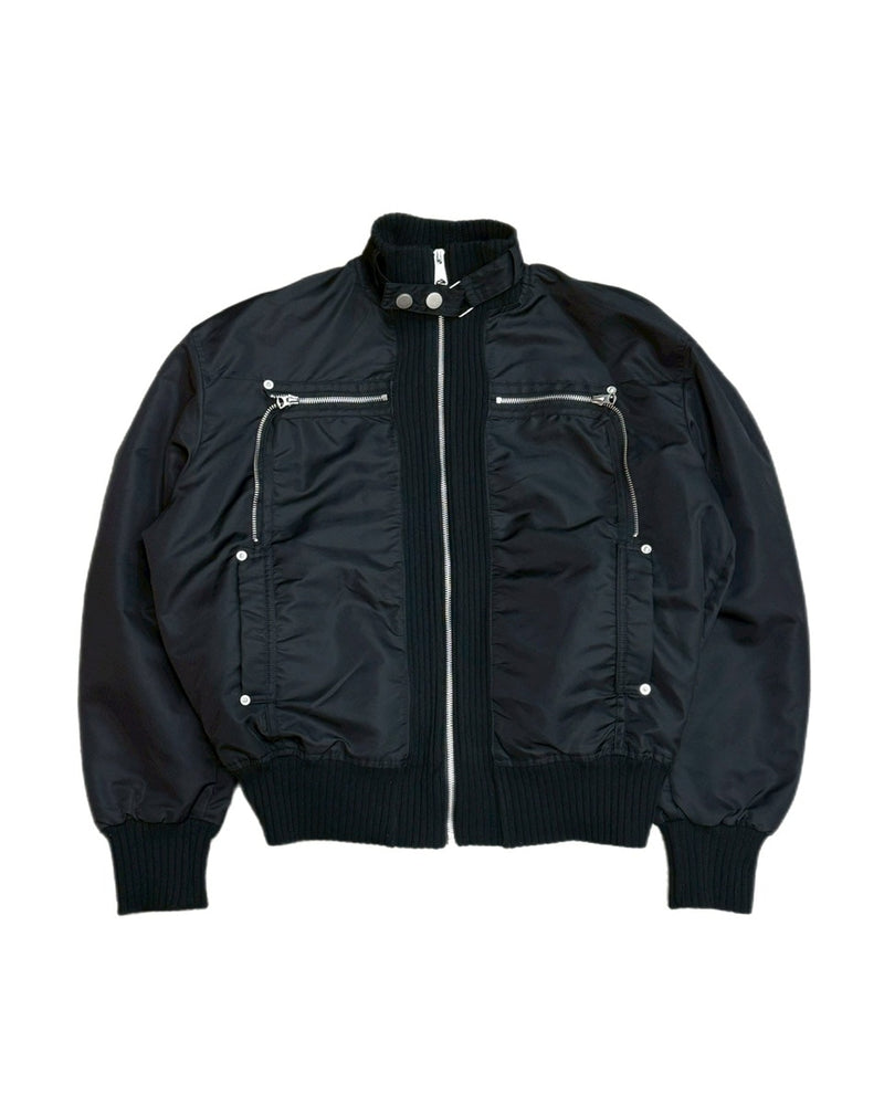 受注制【Chikashitsu +】zip up design bomber blouson / 【チカシツプラス】ジップアップデザインボンバーブルゾン