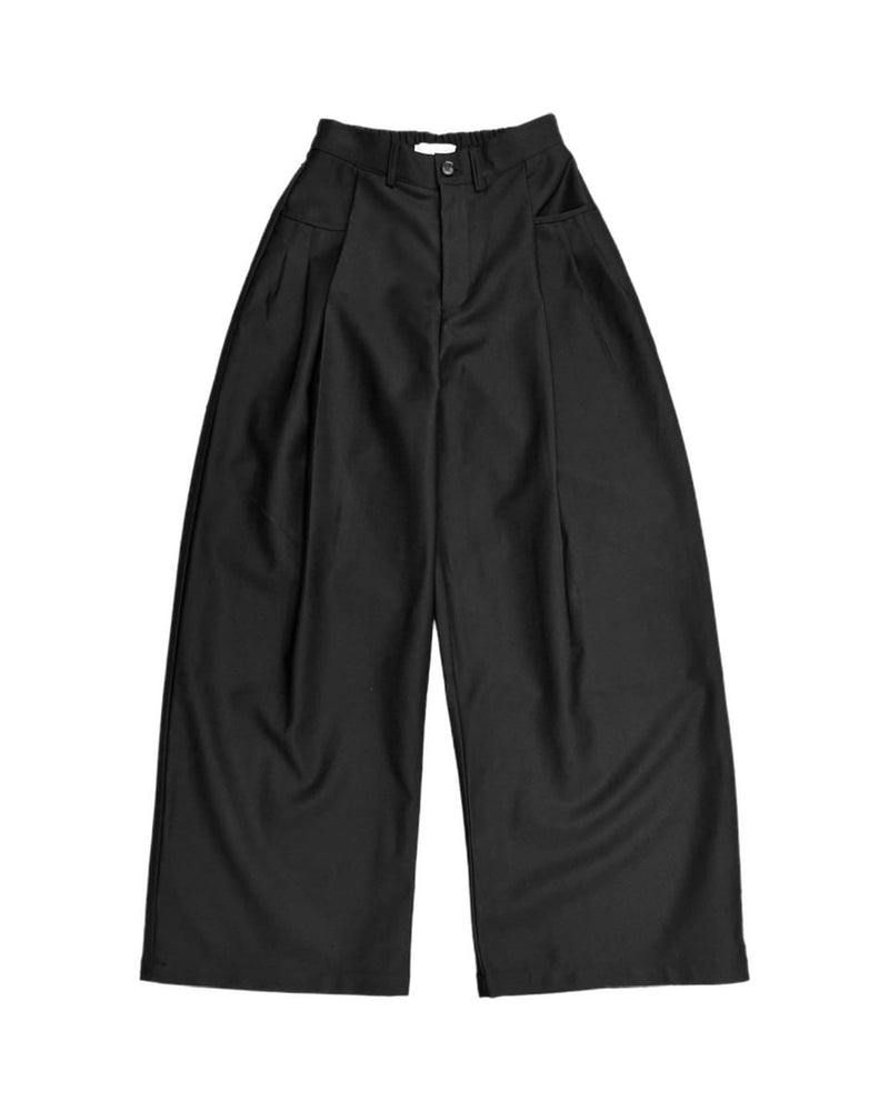 受注制【Chikashitsu +】over tuck slacks / 【チカシツプラス】オーバータックスラックス (2color)
