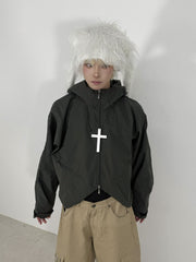 【Nerd out XU】nylon hood jacket / 【ナードアウトエックスユー】ナイロンフードジャケット (3color)