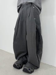 【Nerd out XU】side tuck slacks / 【ナードアウトエックスユー】サイドタックスラックス (2color)