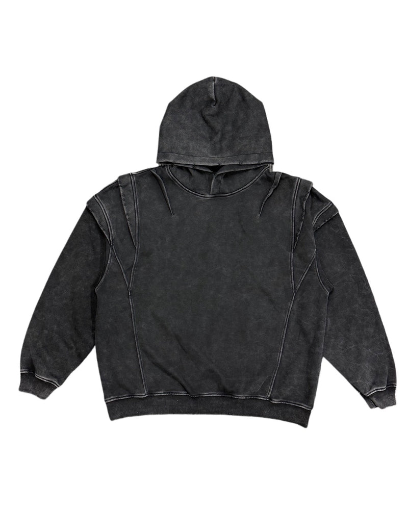 【Never mind the XU】design washing hoodie / 【ネバーマインドザエックスユー】デザインウォッシングパーカー