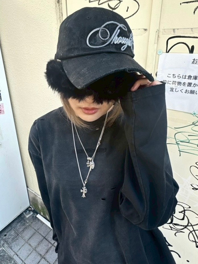 【Never mind the XU】fur sunglasses / 【ネバーマインドザエックスユー】ファーサングラス