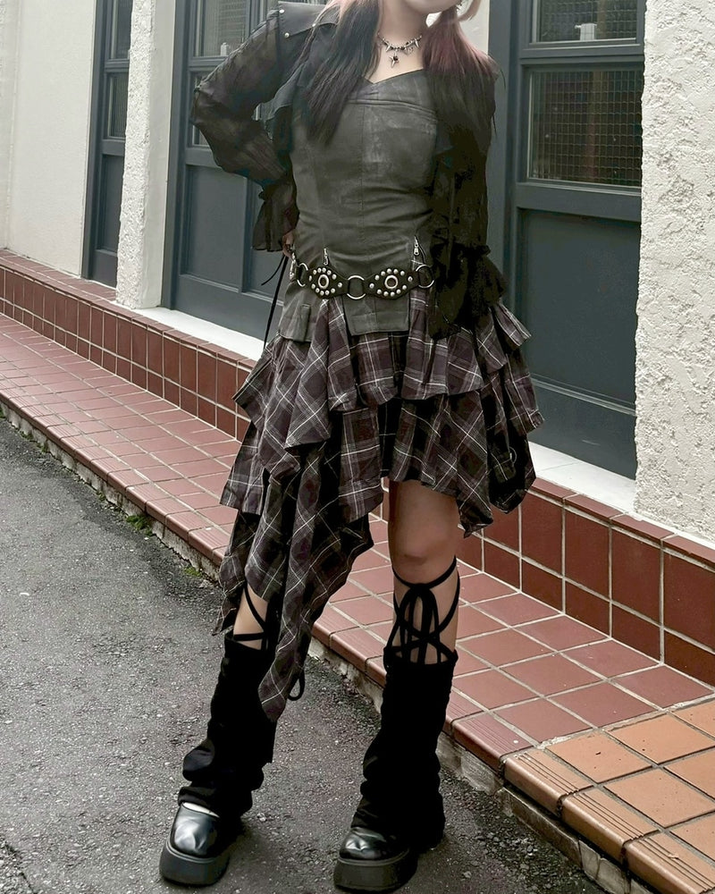【Never mind the XU】layered one-piece / 【ネバーマインドザエックスユー】レイヤードワンピース