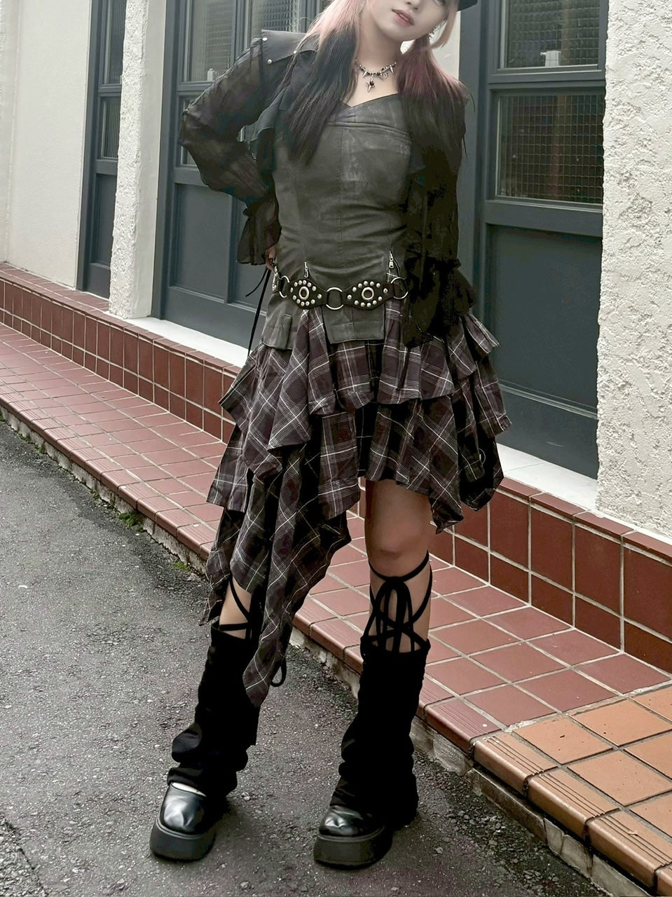 【Never mind the XU】layered one-piece / 【ネバーマインドザエックスユー】レイヤードワンピース