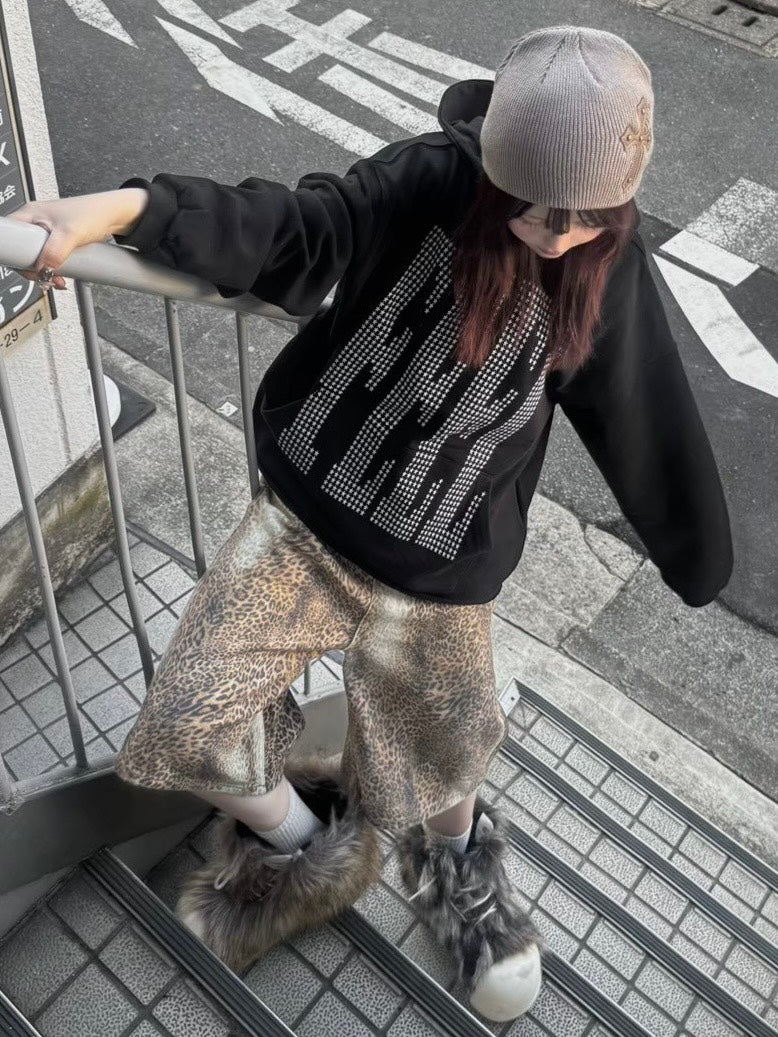 【Never mind the XU】leopard half pants / 【ネバーマインドザエックスユー】レオパードハーフパンツ (2color)