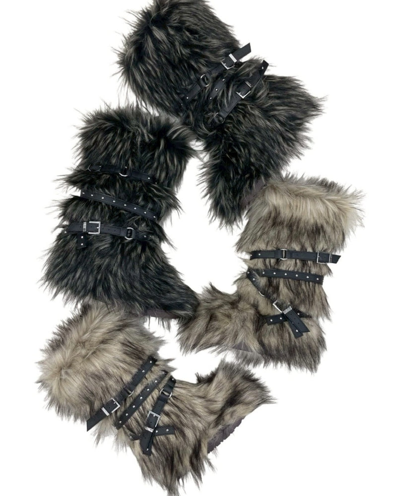 国際配送【Never mind the XU】belt fur boots /【エックスユードッグ】ベルトファーブーツ(2color)