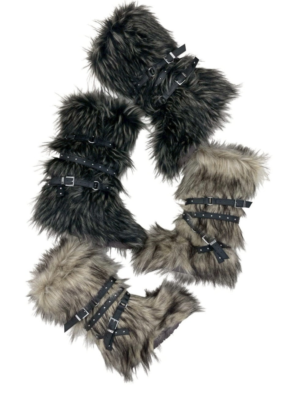 国際配送【Never mind the XU】belt fur boots /【エックスユードッグ】ベルトファーブーツ(2color)