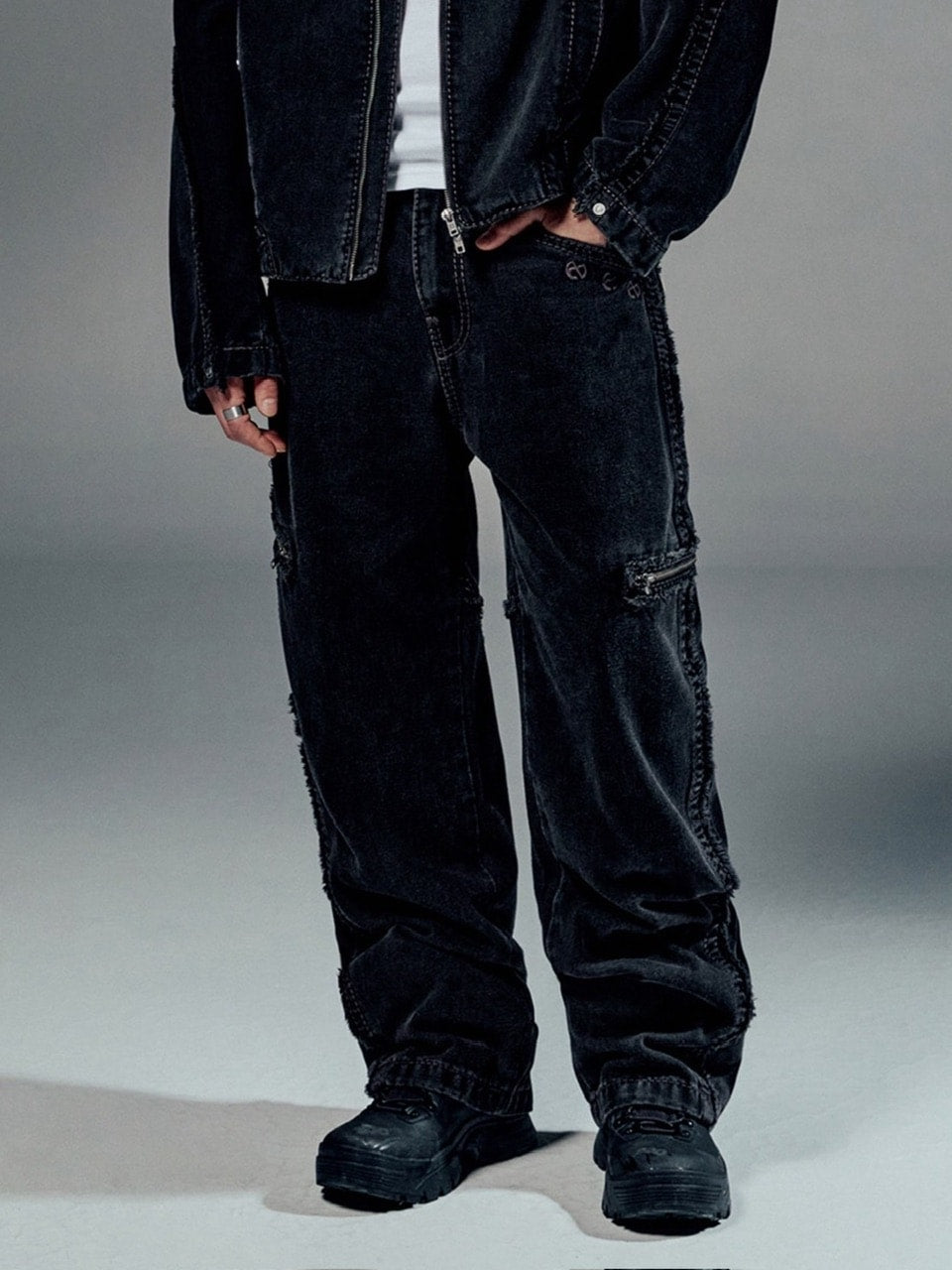 【NOMANUAL】NO RELIGION DENIM RIDER PANTS