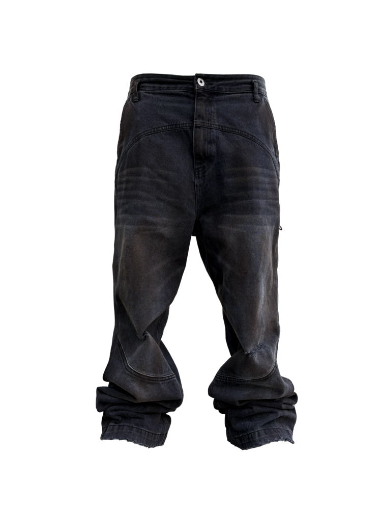 【BEBOF】Washing Semi-Wide Denim Pants / 【ビーボフ】ウォッシングセミワイドデニムパンツ