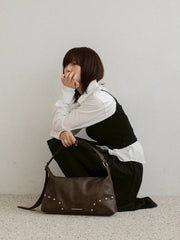 【IUGAMAKARAS】Studded Hobo Bag