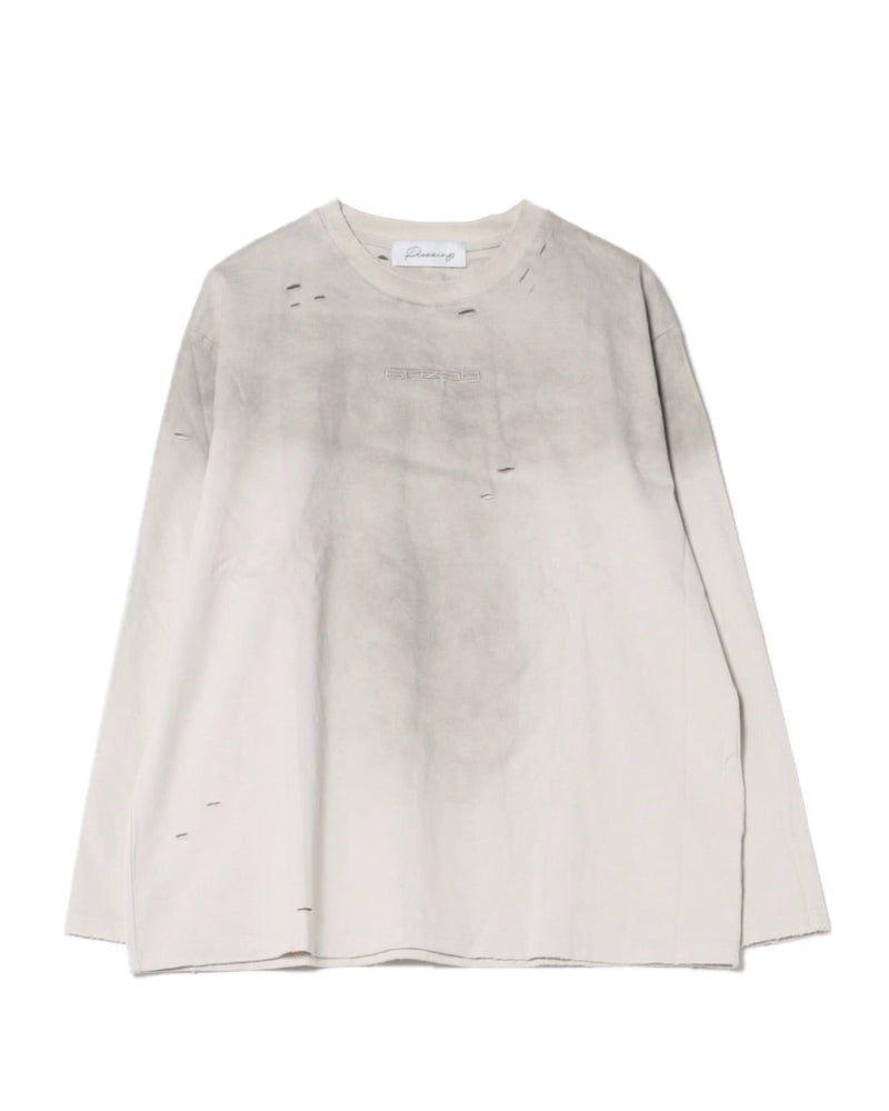 【Never mind the XU】damage washed long sleeve / 【ネバーマインドザエックスユー】ダメージウォッシュ長袖Tシャツ (3color)