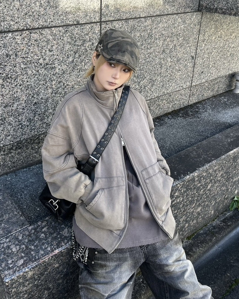 【Never mind the XU】vintage zip up jacket / 【ネバーマインドザエックスユー】ヴィンテージジップアップジャケット (2color)