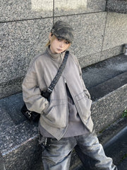 【Never mind the XU】vintage zip up jacket / 【ネバーマインドザエックスユー】ヴィンテージジップアップジャケット (2color)