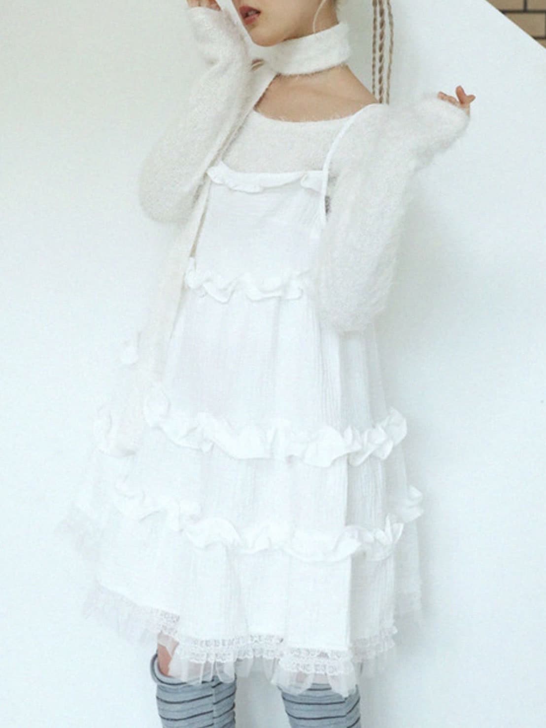 12/21 20:00 再販【Uglyshadow】LACE YORU DRESS