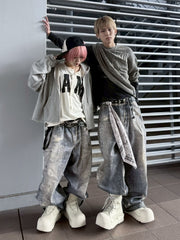 受注制【nmtc +】painted denim wide pants / 【エヌエムティーシープラス】ペイントデニムワイドパンツ