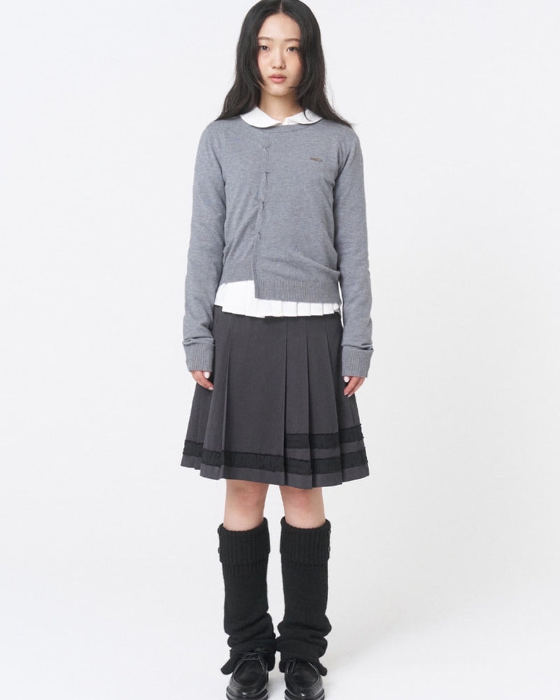 【Miseki seoul】Origami pleats knit top