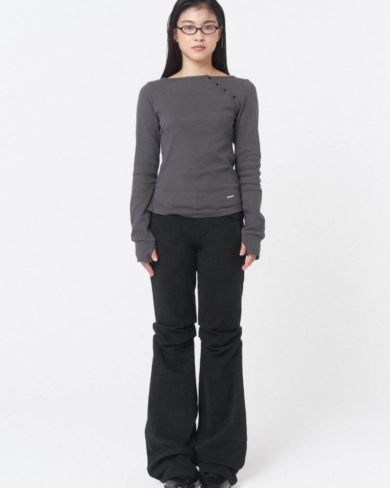 【Miseki seoul】Slash button long sleeves