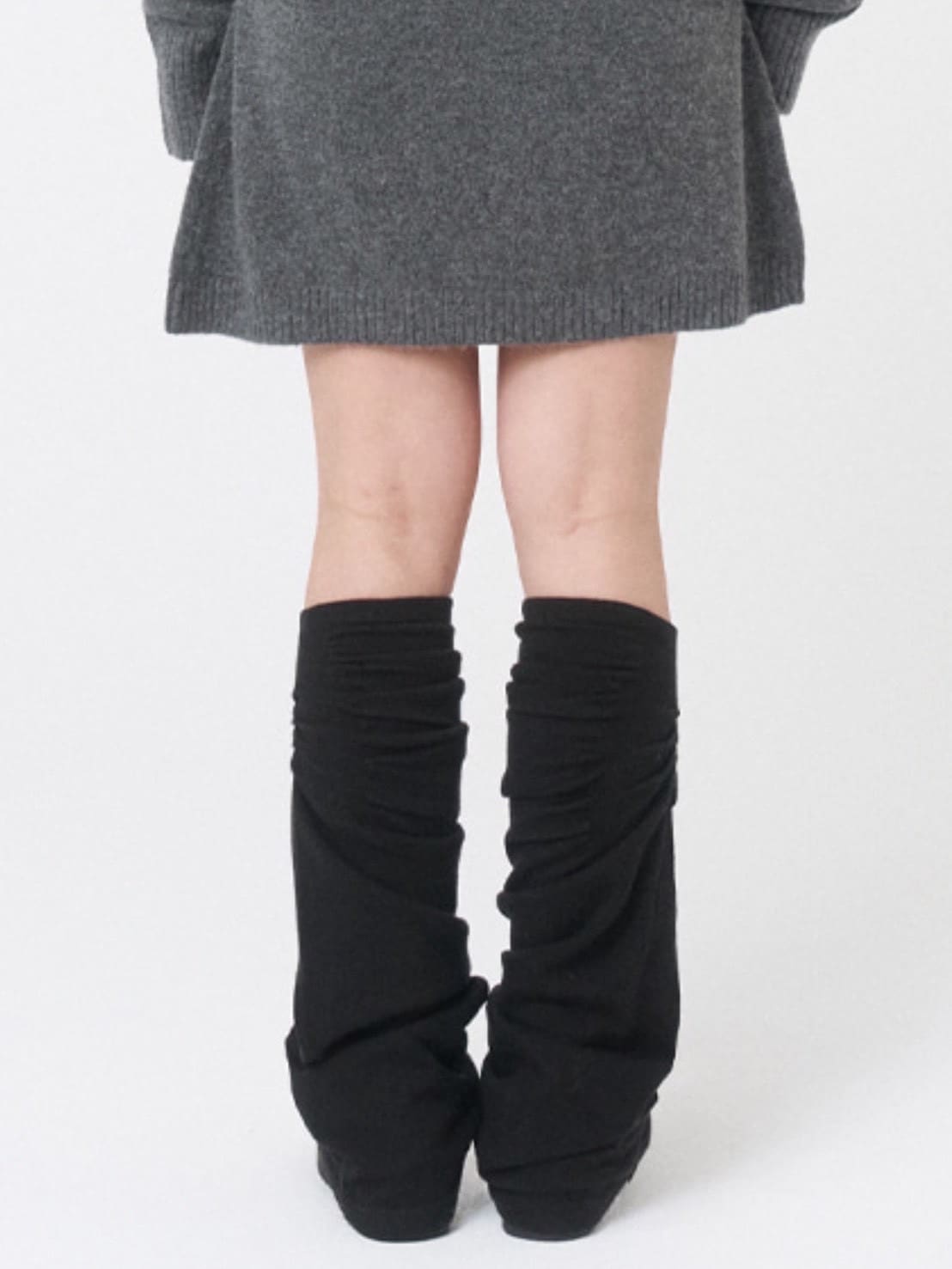 【Miseki seoul】Shirring knit leg warmer