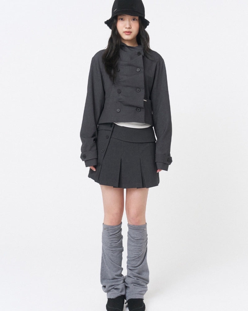 【Miseki seoul】Cowl neck button Jacket