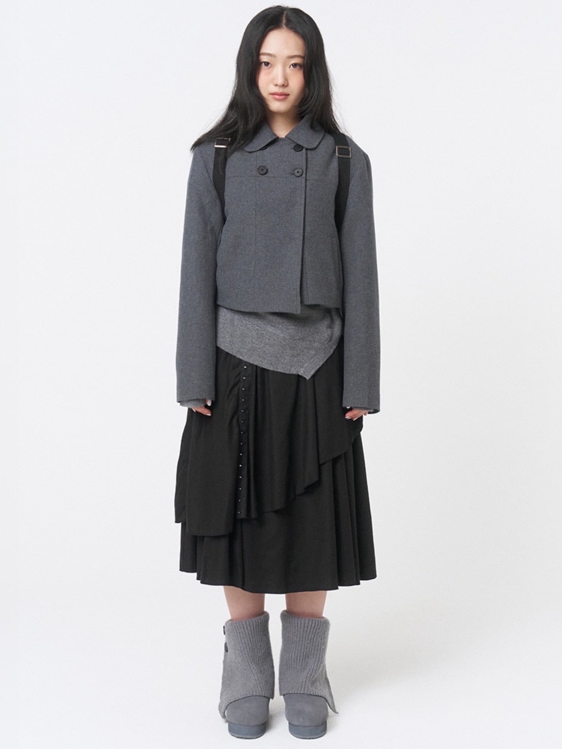 【Miseki seoul】Wabi Round collar double jacket