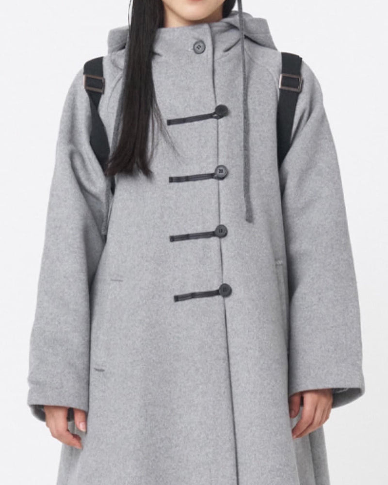 【Miseki seoul】Hoodie long duffle coat