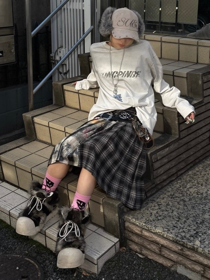 【Never mind the XU】washed long sleeve / 【ネバーマインドザエックスユー】ウォッシュ長袖Tシャツ (2color)