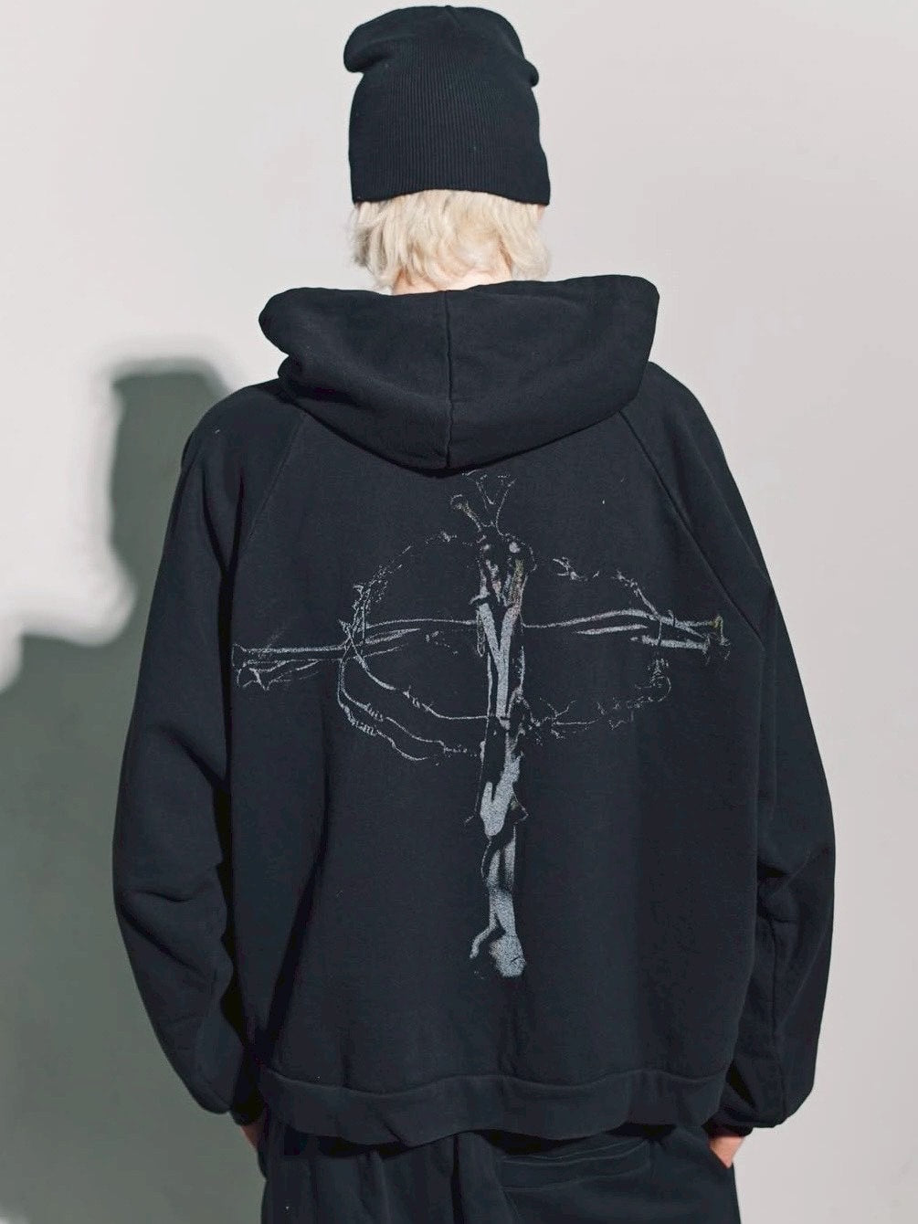 【BASKETCASE】ROADRASH, zip-up hoodie / 【バスケットケース】グラフィックデザインポケットジップップパーカー