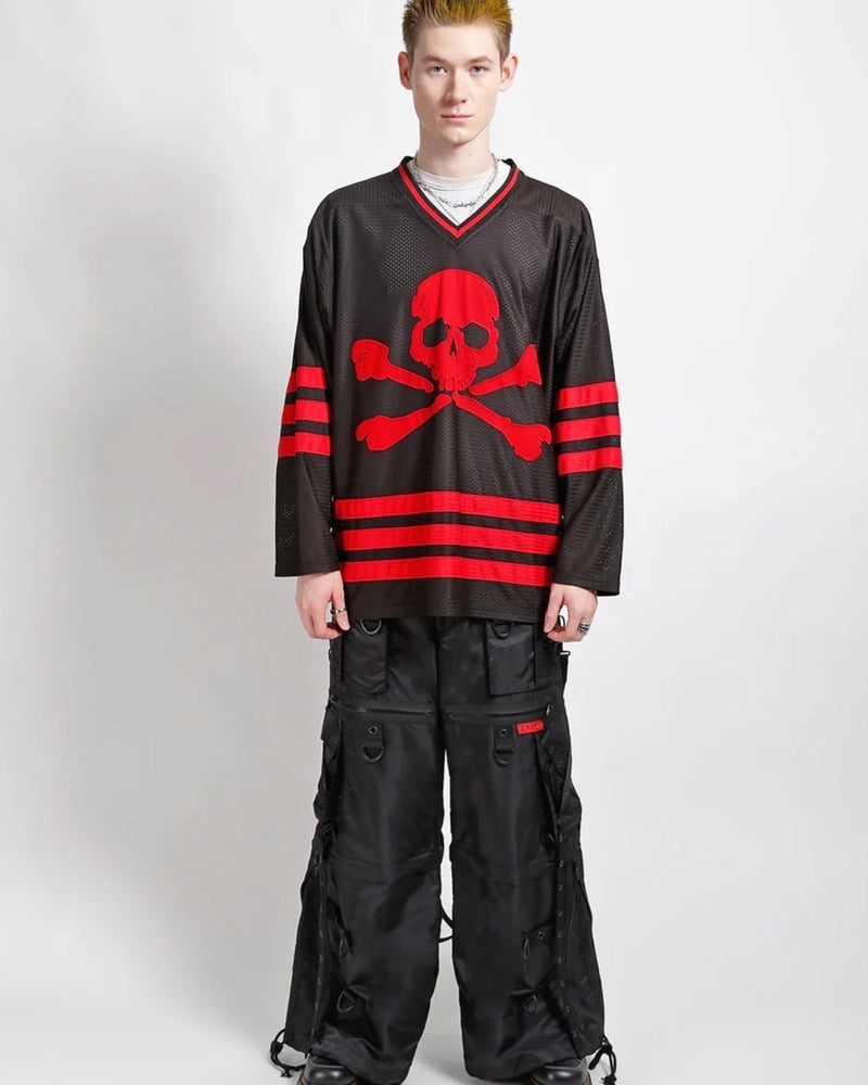 【TRIPP nyc】X STRAP SPACE OUT PANT[NY7296M] / 【トリップ ニューヨーク 】ボンテージストラップナイロンワイドパンツ
