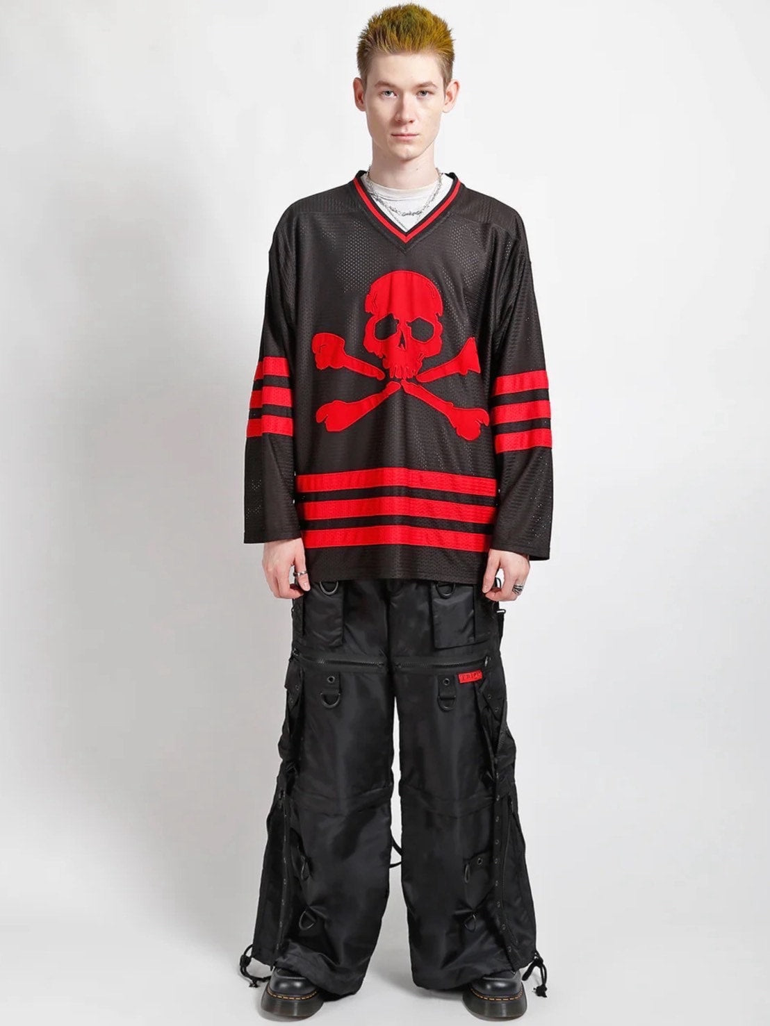 【TRIPP nyc】X STRAP SPACE OUT PANT[NY7296M] / 【トリップ ニューヨーク 】ボンテージストラップナイロンワイドパンツ