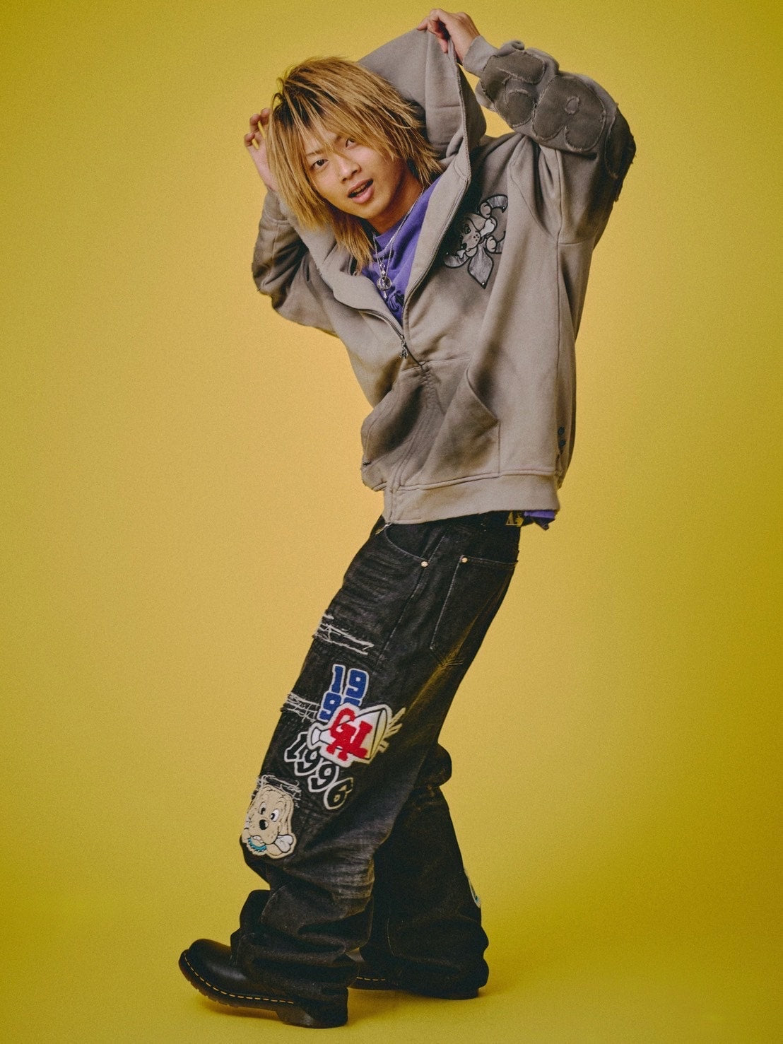 【GALFY】ワッペンだらけデニム