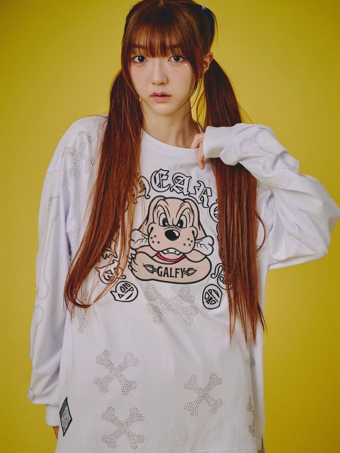 【GALFY】ピカピカ骨骨ロンTee