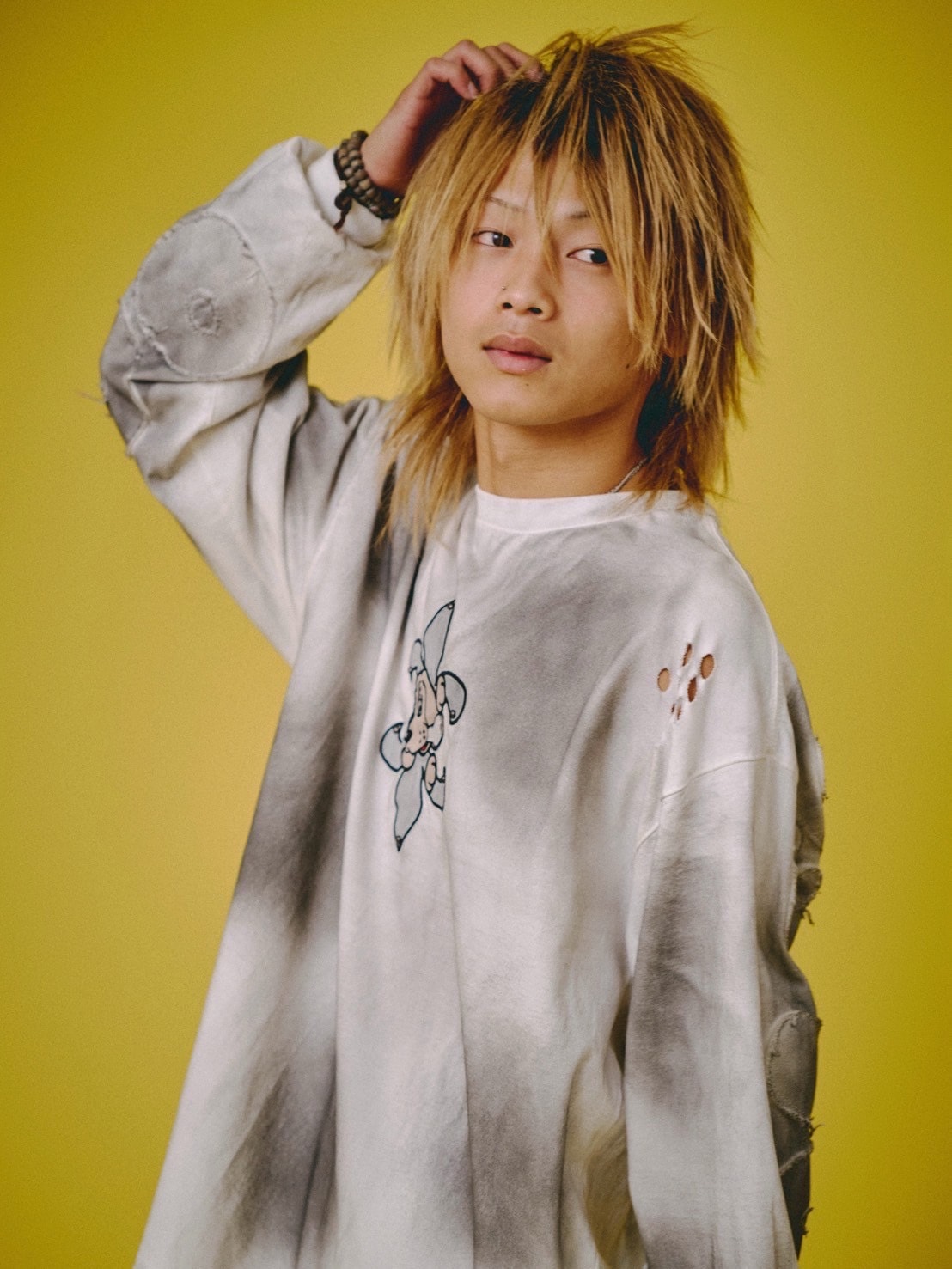 【GALFY】ぼろぼろロゴ百合の紋ロンTee