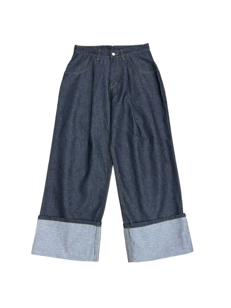 受注制【Chikashitsu +】roll-up balloon denim pants / 【チカシツプラス】ロールアップバルーンデニムパンツ (2color)