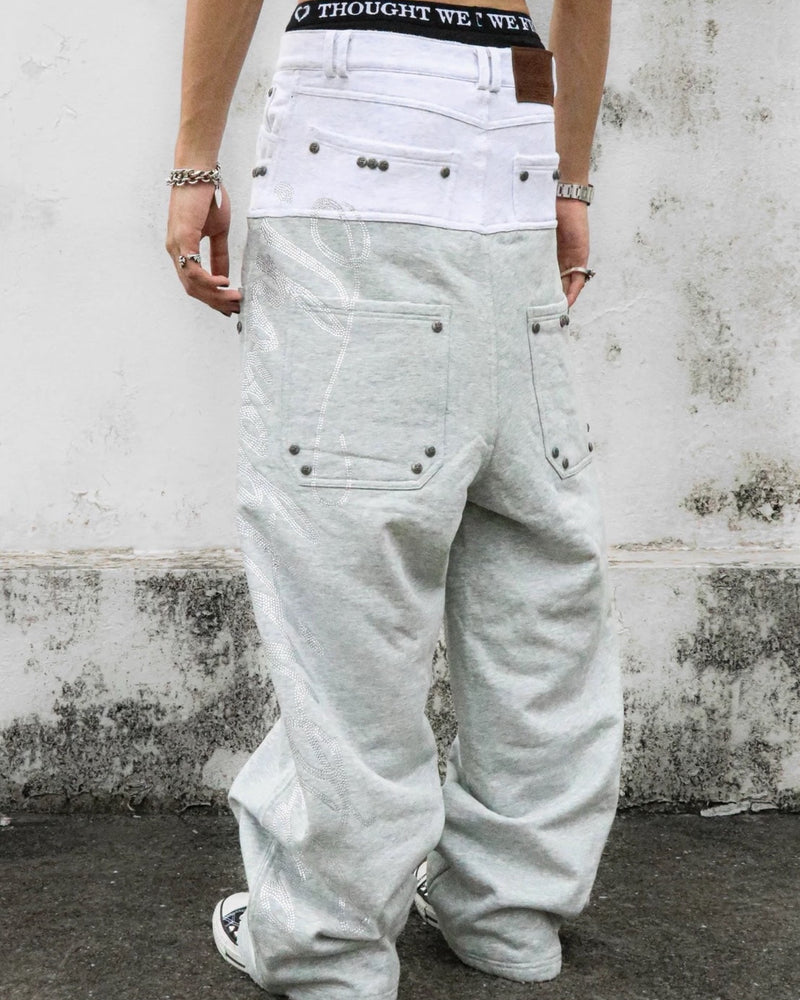 【Thought We Friends】Dray Double-Layered Sweatpants