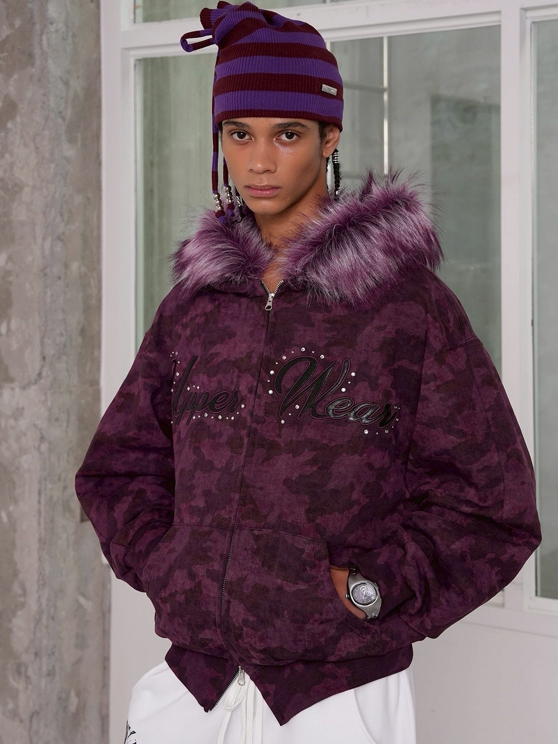 【ESC STUDIO】Upper wear zip-up hoodie