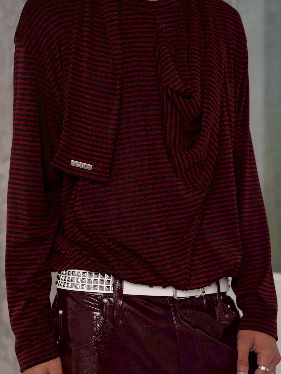 【ESC STUDIO】Drape Scarf T-shirt